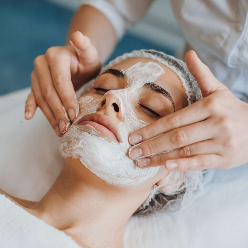 Collagen facial treatment imagery